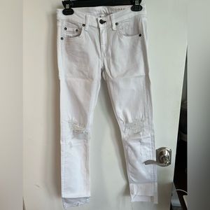 Rag & Bone Dre Ripped Raw Hem Crop Jean - size 24